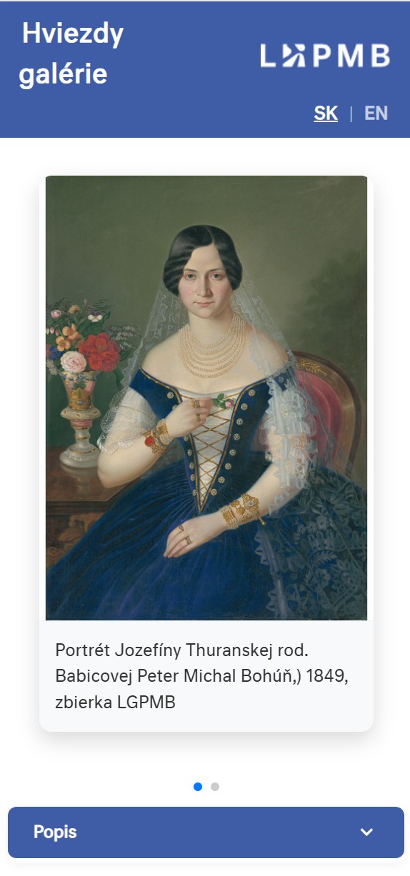 Hviezdy galérie — detail exponátu